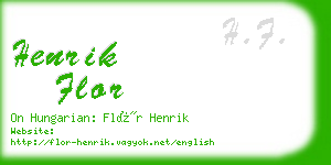 henrik flor business card